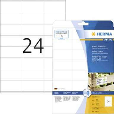 Etikettek, A4, 70x36 mm, fehér, 600 db, Herma 10905 Etikettek, A4, 70x36 mm, fehér, 600 db, Herma 10905