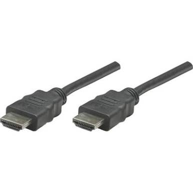 Manhattan HDMI Csatlakoz&oacute;k&aacute;bel [1x HDMI dug&oacute; - 1x HDMI dug&oacute;] 7.5 m Fekete