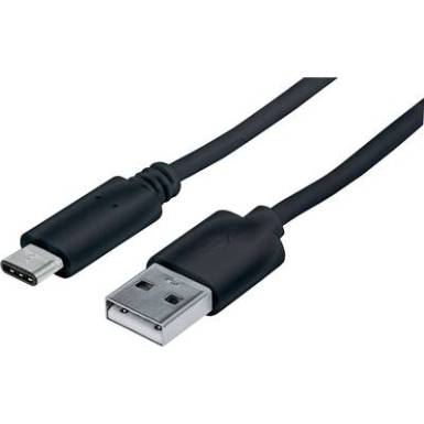 Manhattan USB 2.0 Csatlakoz&oacute;k&aacute;bel [1x USB-C dug&oacute; - 1x USB 2.0 dug&oacute;, A t&iacute;pus] 1 m Fekete UL minős&iacute;tett