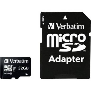 Verbatim PRO mikro SDHC kártya 32 GB Class 10, UHS-I, UHS-Class 3 SD adapterrel Verbatim PRO mikro SDHC kártya 32 GB Class 10, UHS-I, UHS-Class 3 SD adapterrel