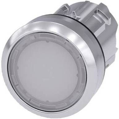 Világító nyomógomb lapos működtető, Fém előlapi gyűrű, magasfényű Fehér Siemens SIRIUS ACT 3SU1051-0AB60-0AA0 1 db Világító nyomógomb lapos működtető, Fém előlapi gyűrű, magasfényű Fehér Siemens SIRIUS ACT 3SU1051-0AB60-0AA0 1 db