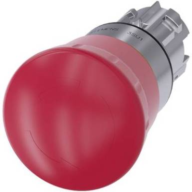 Gomba alakú kapcsoló Fém előlapi gyűrű, magasfényű Piros Siemens SIRIUS ACT 3SU1050-1HB20-0AA0 1 db Gomba alakú kapcsoló Fém előlapi gyűrű, magasfényű Piros Siemens SIRIUS ACT 3SU1050-1HB20-0AA0 1 db