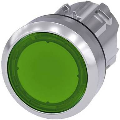 Világító nyomógomb lapos működtető, Fém előlapi gyűrű, magasfényű Zöld Siemens SIRIUS ACT 3SU1051-0AB40-0AA0 1 db Világító nyomógomb lapos működtető, Fém előlapi gyűrű, magasfényű Zöld Siemens SIRIUS ACT 3SU1051-0AB40-0AA0 1 db
