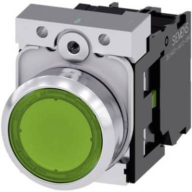 Világító nyomógomb Fém előlapi gyűrű, magasfényű, lapos működtető Zöld Siemens SIRIUS ACT 3SU1152-0AB40-1BA0 1 db Világító nyomógomb Fém előlapi gyűrű, magasfényű, lapos működtető Zöld Siemens SIRIUS ACT 3SU1152-0AB40-1BA0 1 db