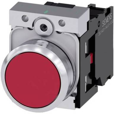 Nyomógomb Fém előlapi gyűrű, magasfényű, lapos működtető Piros Siemens SIRIUS ACT 3SU1150-0AB20-1CA0 1 db Nyomógomb Fém előlapi gyűrű, magasfényű, lapos működtető Piros Siemens SIRIUS ACT 3SU1150-0AB20-1CA0 1 db
