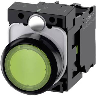Vil&aacute;g&iacute;t&oacute; nyom&oacute;gomb Műanyag előlapi gyűrű, lapos műk&ouml;dtető Z&ouml;ld Siemens SIRIUS ACT 3SU1102-0AB40-1BA0 1 db