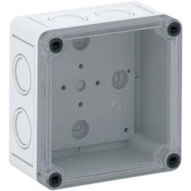 Installációs műszerdoboz 94 x 94 x 57 mm, polikarbonát, fényes szürke, Spelsberg TK PC 99-6-TM Installációs műszerdoboz 94 x 94 x 57 mm, polikarbonát, fényes szürke, Spelsberg TK PC 99-6-TM