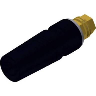 Biztons&aacute;gi labor alj alj, be&eacute;p&iacute;thető, f&uuml;ggőleges, tű &aacute;tm&eacute;rő: 4 mm Fekete SKS Hirschmann SAB 2600 G M4 Au 1 db