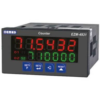 200 KHz-es előre beállított számláló 230V/AC NPN/PNP, 2 db relés kimenet, RS232, Emko EZM-4931.5.00.1.1/01.00/0.0.0.0 200 KHz-es előre beállított számláló 230V/AC NPN/PNP, 2 db relés kimenet, RS232, Emko EZM-4931.5.00.1.1/01.00/0.0.0.0