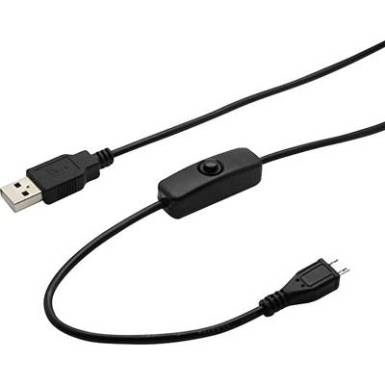 Mikro USB-s kábel be-/kikapcsolóval, 1,5 m, ideális Raspberry Pi(R)-hez, Renkforce Mikro USB-s kábel be-/kikapcsolóval, 1,5 m, ideális Raspberry Pi(R)-hez, Renkforce