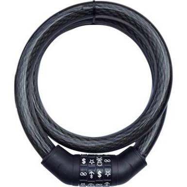 Számzáras kerékpárzár szimbólumokkal, fekete, Security Plus SPS 100 Számzáras kerékpárzár szimbólumokkal, fekete, Security Plus SPS 100