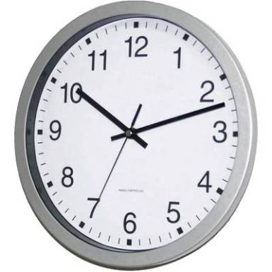 Rádiójel vezérelt analóg falióra 30 x 4,3 cm, ezüst, EuroTime 56831-07 Rádiójel vezérelt analóg falióra 30 x 4,3 cm, ezüst, EuroTime 56831-07