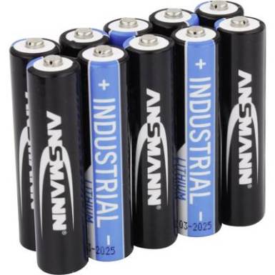 Mikroelem AAA, lítium, 1,5V 1150 mAh, 10 db, Ansmann LR03, AAA, LR3, AM4M8A, AM4, S Mikroelem AAA, lítium, 1,5V 1150 mAh, 10 db, Ansmann LR03, AAA, LR3, AM4M8A, AM4, S