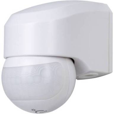 Falra szerelhető PIR mozgásérzékelő, relés, fehér, IP44, 180°, Kopp 823802014 Falra szerelhető PIR mozgásérzékelő, relés, fehér, IP44, 180°, Kopp 823802014