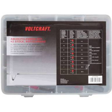 Krokodilcsipesz készlet 42 részes Voltcraft 93038c195 Krokodilcsipesz készlet 42 részes Voltcraft 93038c195