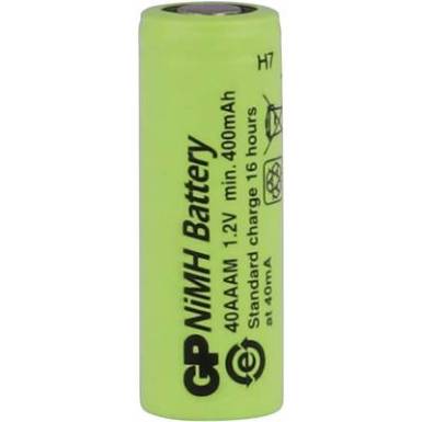2/3 AAA akku NiMH 1,2V 400 mAh, Flat-Top, GP Batteries GP40AAAM 2/3 AAA akku NiMH 1,2V 400 mAh, Flat-Top, GP Batteries GP40AAAM