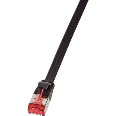 RJ45 Hálózat Csatlakozókábel CAT 6 U/FTP 0.25 m Fekete Aranyozatt érintkező LogiLink RJ45 Hálózat Csatlakozókábel CAT 6 U/FTP 0.25 m Fekete Aranyozatt érintkező LogiLink