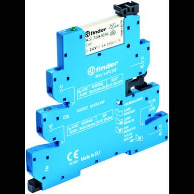 Csatoló relé 1 db 240 V/DC, 240 V/AC 6 A 1 váltó Finder 39.31.0.240.0060 Csatoló relé 1 db 240 V/DC, 240 V/AC 6 A 1 váltó Finder 39.31.0.240.0060