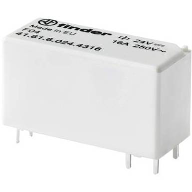 Finder 41.61.6.012.4316 Ny&aacute;k rel&eacute; 12 V/DC 16 A 1 z&aacute;r&oacute; 1 db