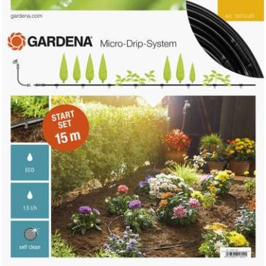 Gardena csepegtető öntöző indulókészlet növénysorokhoz S 15 m Gardena Micro-Drip-System (13010) Gardena csepegtető öntöző indulókészlet növénysorokhoz S 15 m Gardena Micro-Drip-System (13010)