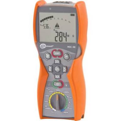 Szigetelésmérő műszer Sonel MIC-30 50 V, 100 V, 250 V, 500 V, 1000 V 100 GOhm Kalibrált ISO Szigetelésmérő műszer Sonel MIC-30 50 V, 100 V, 250 V, 500 V, 1000 V 100 GOhm Kalibrált ISO