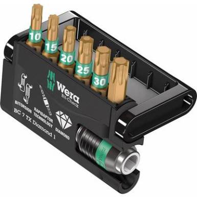 Bit k&eacute;szlet 7 r&eacute;szes Wera Bit-Check 7 TX Diamond 1 05057415001 TORX BiTorsion