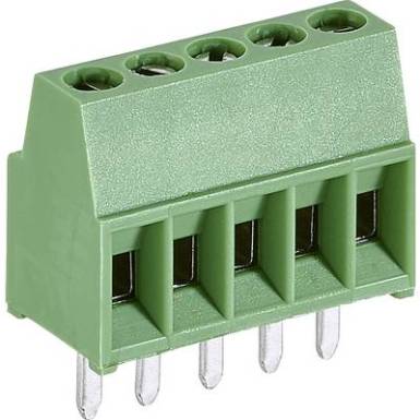 TE Connectivity 282834-5 Csavaros kapocstömb 1.4 mm? Pólusszám 5 Zöld 1 db TE Connectivity 282834-5 Csavaros kapocstömb 1.4 mm? Pólusszám 5 Zöld 1 db