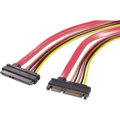 SATA kombinált hosszabbító kábel, 0,2 m, Renkforce SATA kombinált hosszabbító kábel, 0,2 m, Renkforce