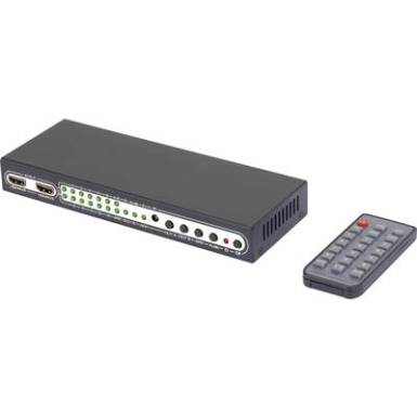 6 portos HDMI mátrix switch kép a képben funkcióval, távirányítóval, 3840 x 2160 pixel, SpeaKa Professional 6 portos HDMI mátrix switch kép a képben funkcióval, távirányítóval, 3840 x 2160 pixel, SpeaKa Professional