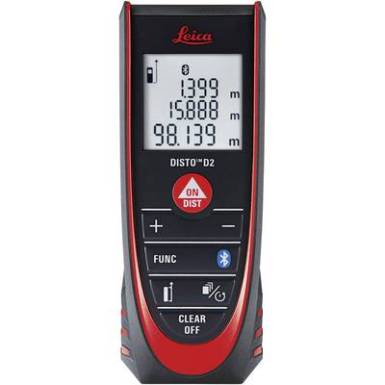 Leica lézeres távolságmérő, bluetooth funkcióval max. 100 m-ig Leica Geosystems Disto D2 Leica lézeres távolságmérő, bluetooth funkcióval max. 100 m-ig Leica Geosystems Disto D2
