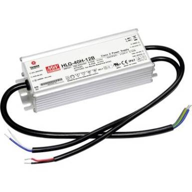 LED meghajtó, LED transzformátor Állandó feszültségű, Állandó áramú Mean Well HLG-40H-12B 39 W 3.33 A 7.2 - 12 V/DC Dimmelhető LED meghajtó, LED transzformátor Állandó feszültségű, Állandó áramú Mean Well HLG-40H-12B 39 W 3.33 A 7.2 - 12 V/DC Dimmelhető