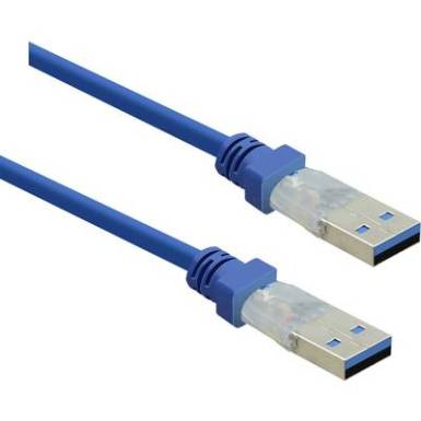 USB 3.0 csatlakozókábel, 1x USB 3.0 dugó A - 1x USB 3.0 dugó A, 1 m, kék, aranyozott, renkforce USB 3.0 csatlakozókábel, 1x USB 3.0 dugó A - 1x USB 3.0 dugó A, 1 m, kék, aranyozott, renkforce