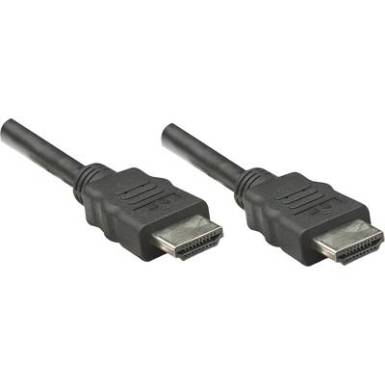 Manhattan HDMI Csatlakoz&oacute;k&aacute;bel [1x HDMI dug&oacute; - 1x HDMI dug&oacute;] 1 m Fekete