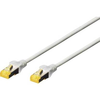 RJ45 Hálózat Csatlakozókábel CAT 6A S/FTP 0.5 m Szürke Halogénmentes, sodort érpár, Védővel, Lángálló Digitus RJ45 Hálózat Csatlakozókábel CAT 6A S/FTP 0.5 m Szürke Halogénmentes, sodort érpár, Védővel, Lángálló Digitus