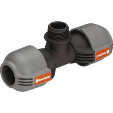 Gardena 25 mm-es 3/4-os külső menetes T-elem öntözővezeték elágaztató Gardena Sprinklersystem rendszerhez (2787) Gardena 25 mm-es 3/4-os külső menetes T-elem öntözővezeték elágaztató Gardena Sprinklersystem rendszerhez (2787)