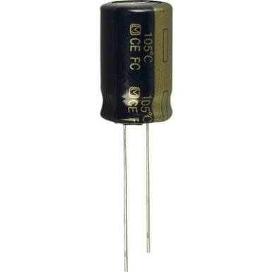 Elektrolit kondenzátor, radiális, álló, RM 5 mm 1000 uF 25 V 20 % ? 12,5 mm Panasonic EEU-FC1E102 Elektrolit kondenzátor, radiális, álló, RM 5 mm 1000 uF 25 V 20 % ? 12,5 mm Panasonic EEU-FC1E102