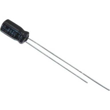 Elektrolit kondenzátor, radiális, álló, RM 2,5 mm 10 uF 16 V 20 % ? 4 mm Panasonic EEA-GA1C100H Elektrolit kondenzátor, radiális, álló, RM 2,5 mm 10 uF 16 V 20 % ? 4 mm Panasonic EEA-GA1C100H