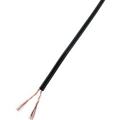 Litze huzal 2 x 1 mm?, fekete, TRU COMPONENTS 93030c532 25 m