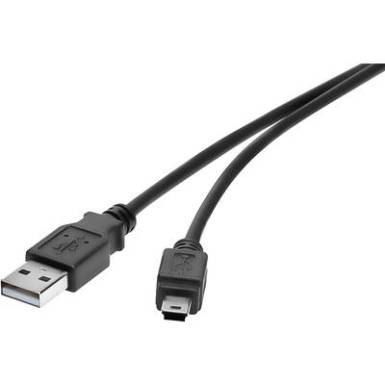 USB 2.0 csatlakozókábel, 1x USB 2.0 dugó A - 1x USB 2.0 dugó mini B, 0,15 m, fekete, aranyozott, renkforce USB 2.0 csatlakozókábel, 1x USB 2.0 dugó A - 1x USB 2.0 dugó mini B, 0,15 m, fekete, aranyozott, renkforce