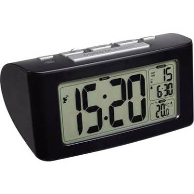 Rádiójel vezérelt digitális ébresztőóra, fekete, TFA 60.2532.01 Rádiójel vezérelt digitális ébresztőóra, fekete, TFA 60.2532.01