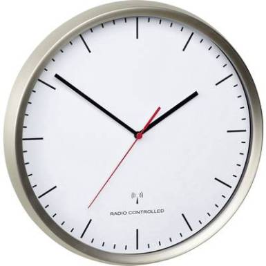 R&aacute;di&oacute;jel vez&eacute;relt anal&oacute;g fali&oacute;ra, halk, rozsdamentes ac&eacute;l, 305 x 48 mm, TFA 60.3521.02