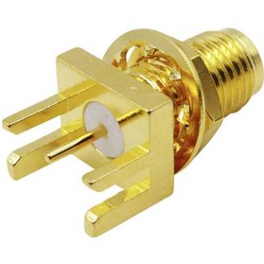 Be&eacute;p&iacute;thető SMA aljzat, f&uuml;ggőleges 50 Ohm, TRU COMPONENTS 1493160