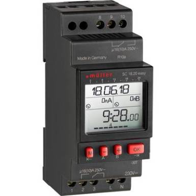 Kalaps&iacute;nes időkapcsol&oacute; &oacute;ra M&uuml;ller SC 18.20 easy NFC 230 V 16 A/250 V