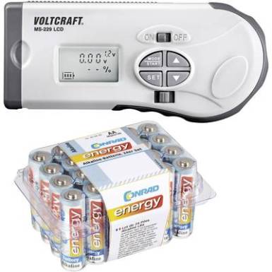 Elemvizsgáló készülék MS-229 LCD + Conrad Energy alkáli ceruzaelem készlet, 24 db, Voltcraft Elemvizsgáló készülék MS-229 LCD + Conrad Energy alkáli ceruzaelem készlet, 24 db, Voltcraft