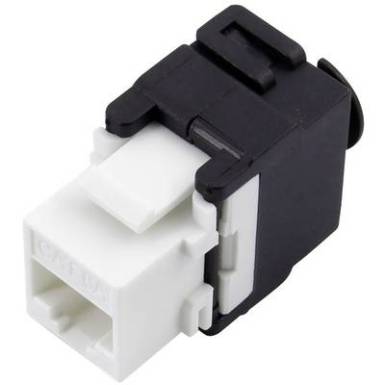 RJ45 csatlakozó aljzat, CAT6a, egyenes, fekete,/fehér, TRU COMPONENTS 1515265 RJ45 csatlakozó aljzat, CAT6a, egyenes, fekete,/fehér, TRU COMPONENTS 1515265