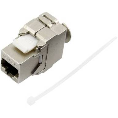 RJ45 csatlakozó aljzat, CAT6, egyenes, fém, TRU COMPONENTS 1515270 RJ45 csatlakozó aljzat, CAT6, egyenes, fém, TRU COMPONENTS 1515270