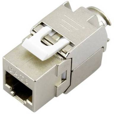 RJ45 csatlakozó aljzat, CAT6, egyenes, fém, TRU COMPONENTS 1515272 RJ45 csatlakozó aljzat, CAT6, egyenes, fém, TRU COMPONENTS 1515272