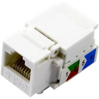 RJ45 csatlakozó aljzat, 8P8C, egyenes, CAT6, fehér, TRU COMPONENTS 1515275 RJ45 csatlakozó aljzat, 8P8C, egyenes, CAT6, fehér, TRU COMPONENTS 1515275