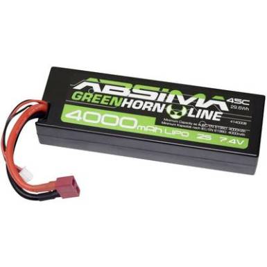 Absima Akkucsomag, LiPo 7.4 V 4000 mAh Cellaszám: 2 45 C Keménydoboz T-dugaszoló rendszer Absima Akkucsomag, LiPo 7.4 V 4000 mAh Cellaszám: 2 45 C Keménydoboz T-dugaszoló rendszer