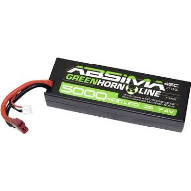 Absima Akkucsomag, LiPo 7.4 V 5000 mAh Cellaszám: 2 45 C Keménydoboz T-dugaszoló rendszer Absima Akkucsomag, LiPo 7.4 V 5000 mAh Cellaszám: 2 45 C Keménydoboz T-dugaszoló rendszer
